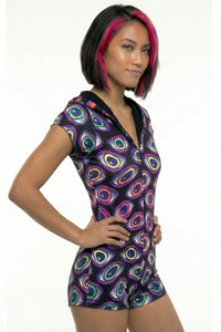 Hooded Playsuit : Rainbow Eyes - Space Tribe