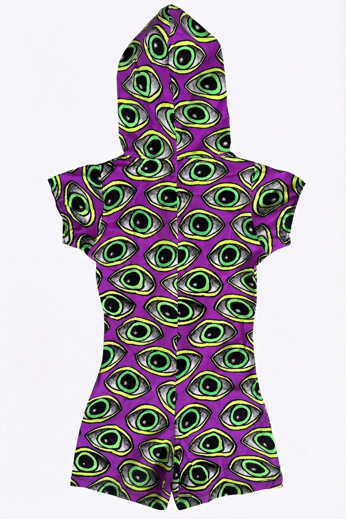 Hooded Playsuit : Purple Eyes - Space Tribe
