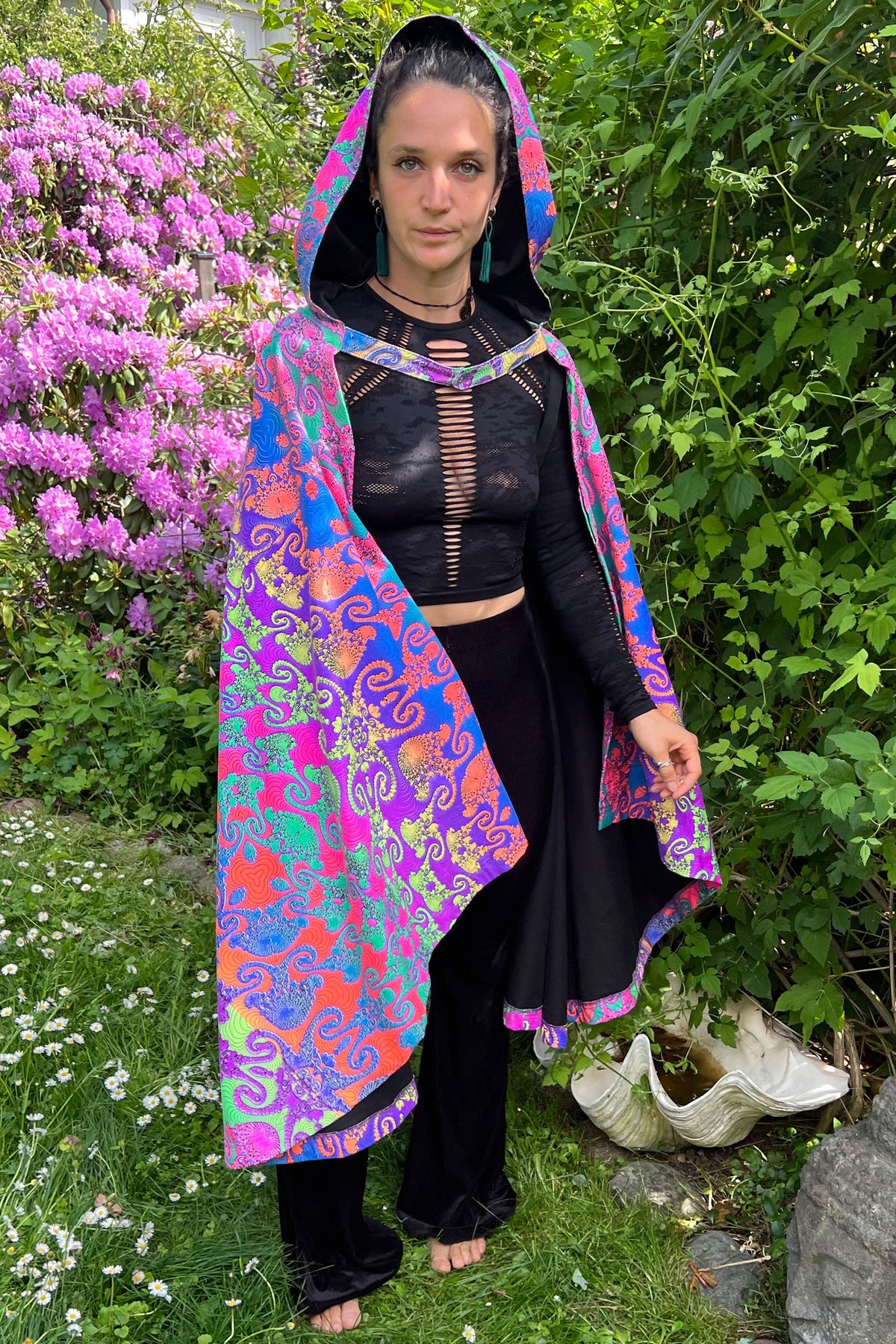 Hooded Cape : Rainbow Jellyfish Fractal