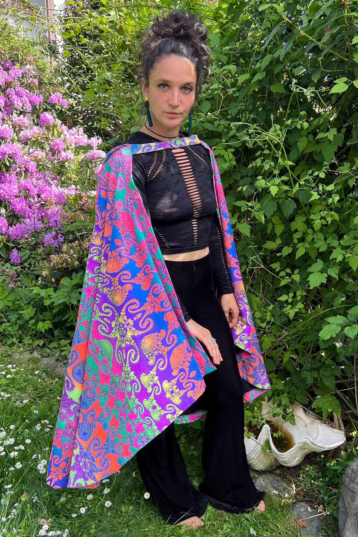 Hooded Cape : Rainbow Jellyfish Fractal