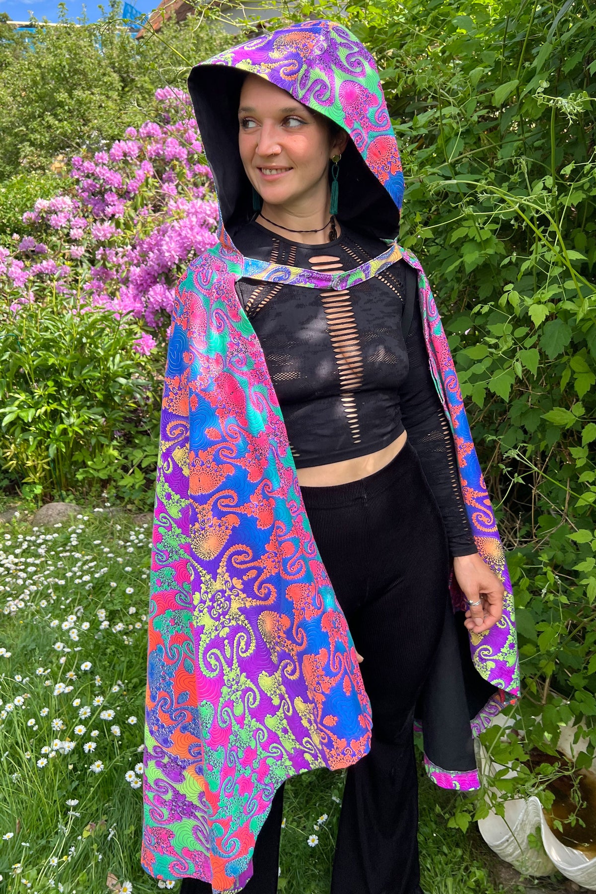 Hooded Cape : Rainbow Jellyfish Fractal