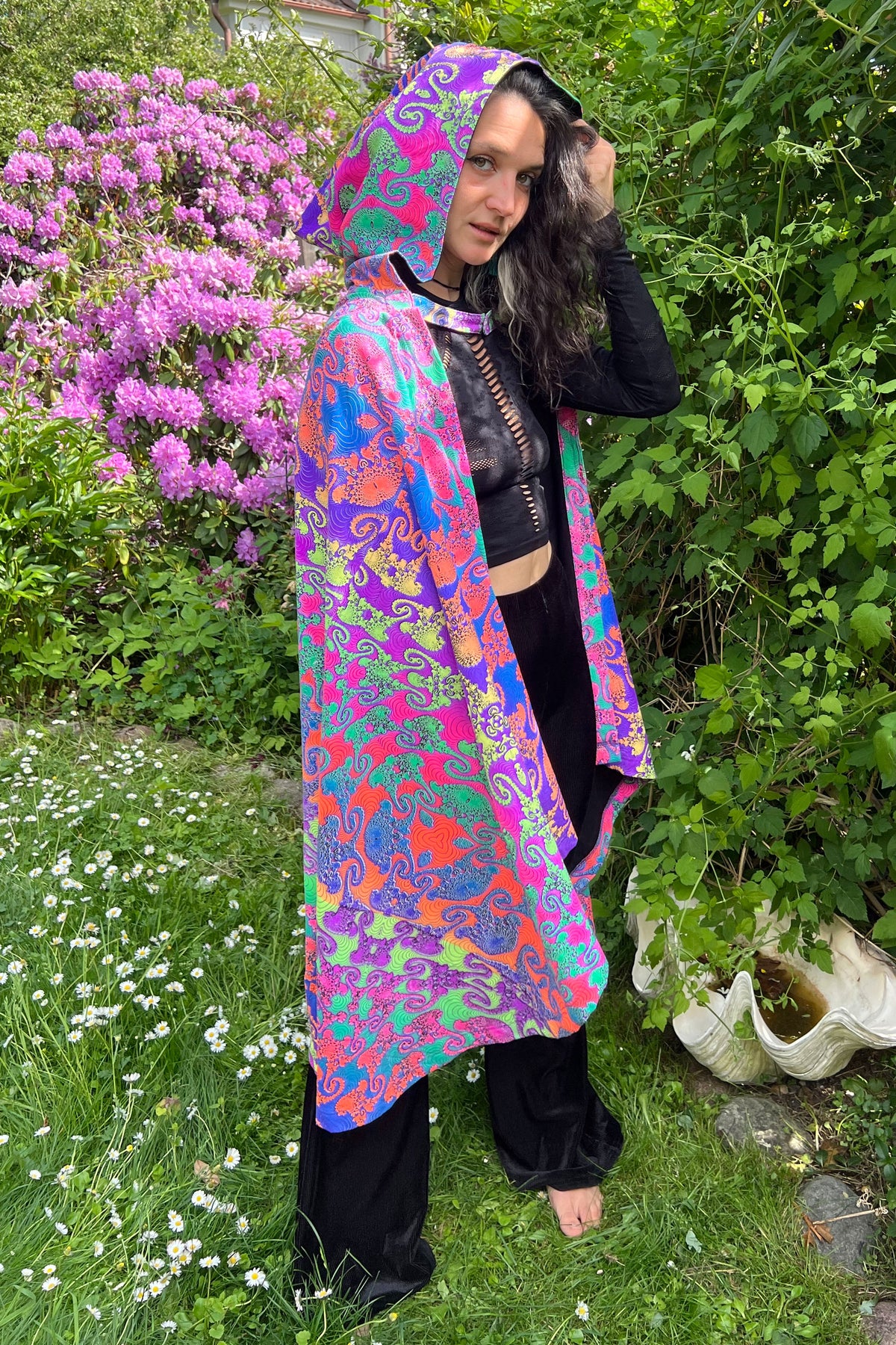 Hooded Cape : Rainbow Jellyfish Fractal