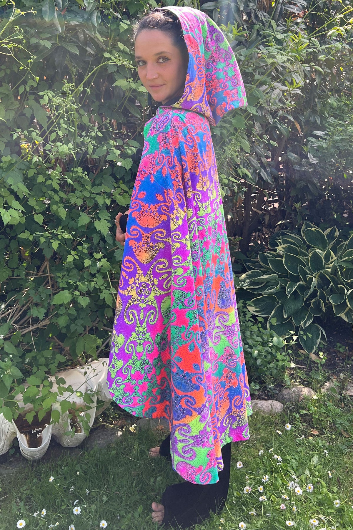 Hooded Cape : Rainbow Jellyfish Fractal