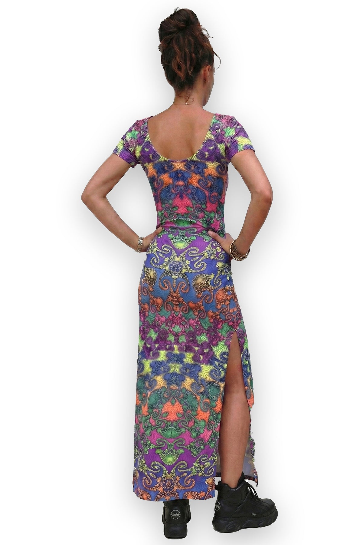 Slinky Dress  : Rainbow Jellyfish Fractal