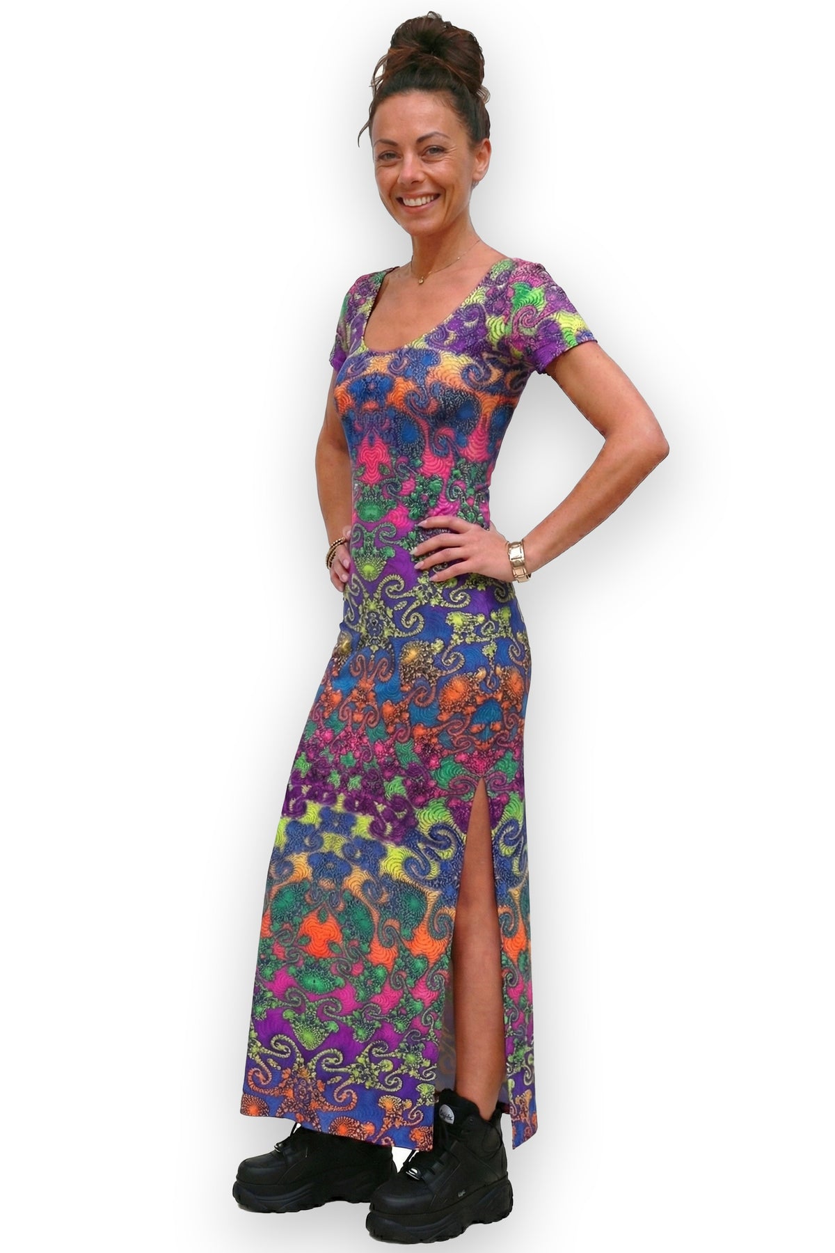 Slinky Dress  : Rainbow Jellyfish Fractal