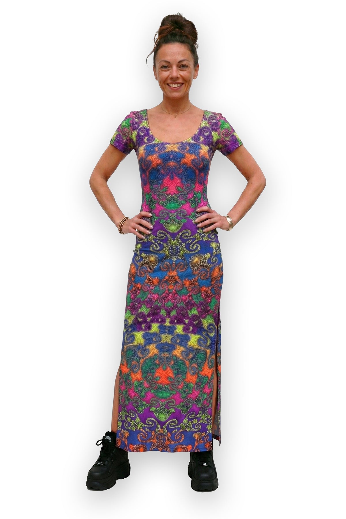 Slinky Dress  : Rainbow Jellyfish Fractal