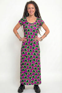 Slinky Dress  : Purple Eyes - Space Tribe