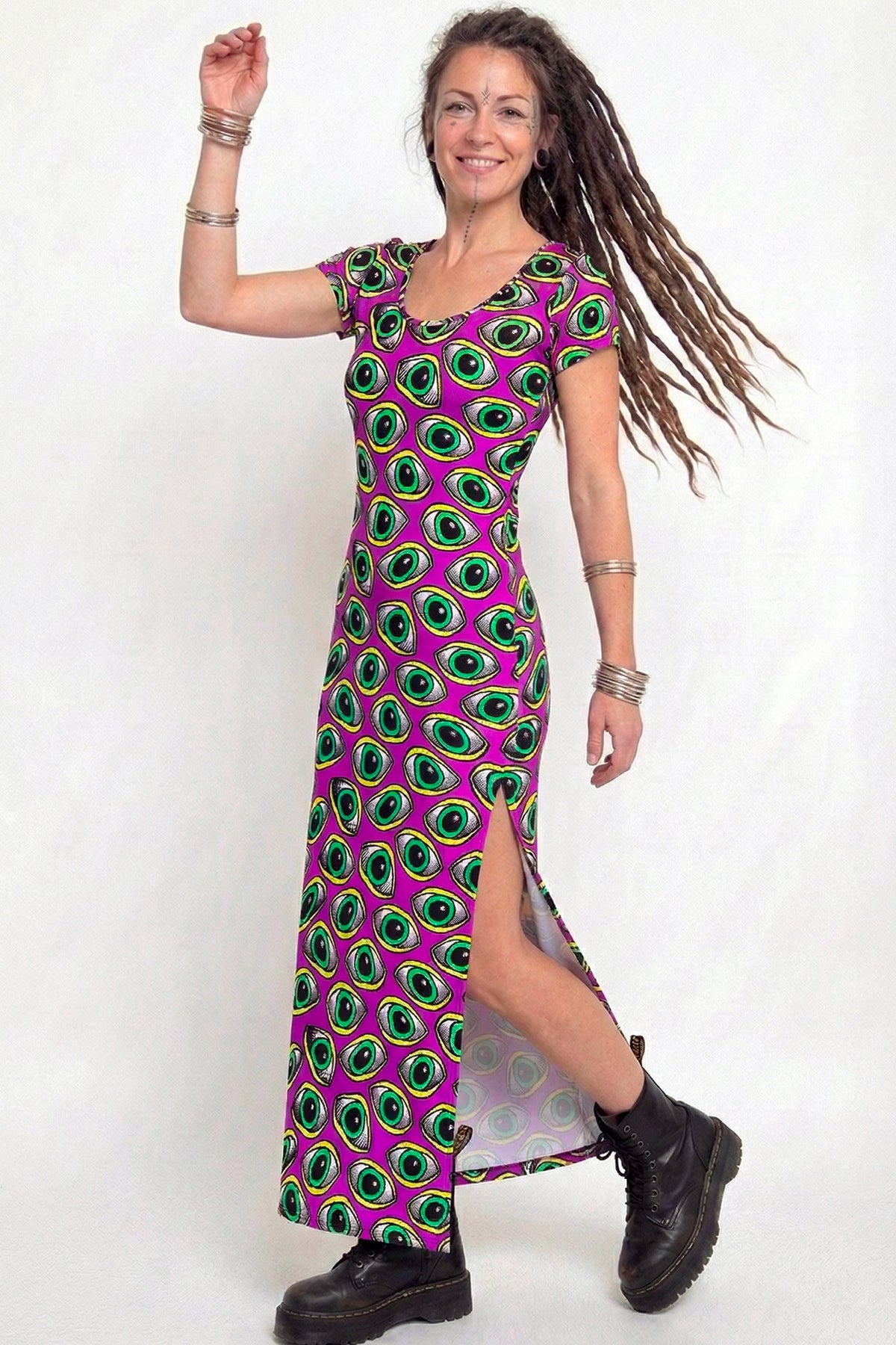 Slinky Dress  : Purple Eyes - Space Tribe
