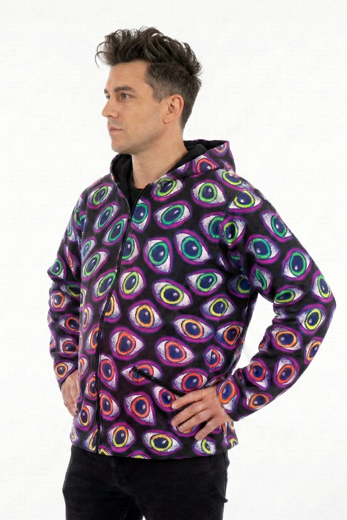 Hooded Zip Jacket : Rainbow Eyes
