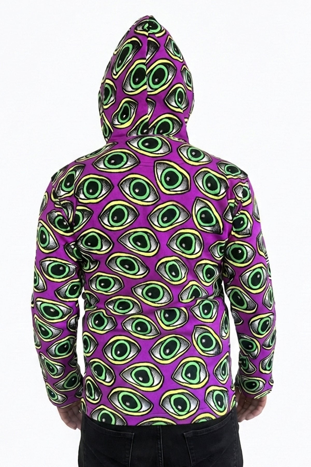 Hooded Zip Jacket : Purple Eyes - Space Tribe