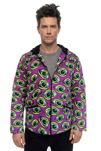 Hooded Zip Jacket : Purple Eyes - Space Tribe