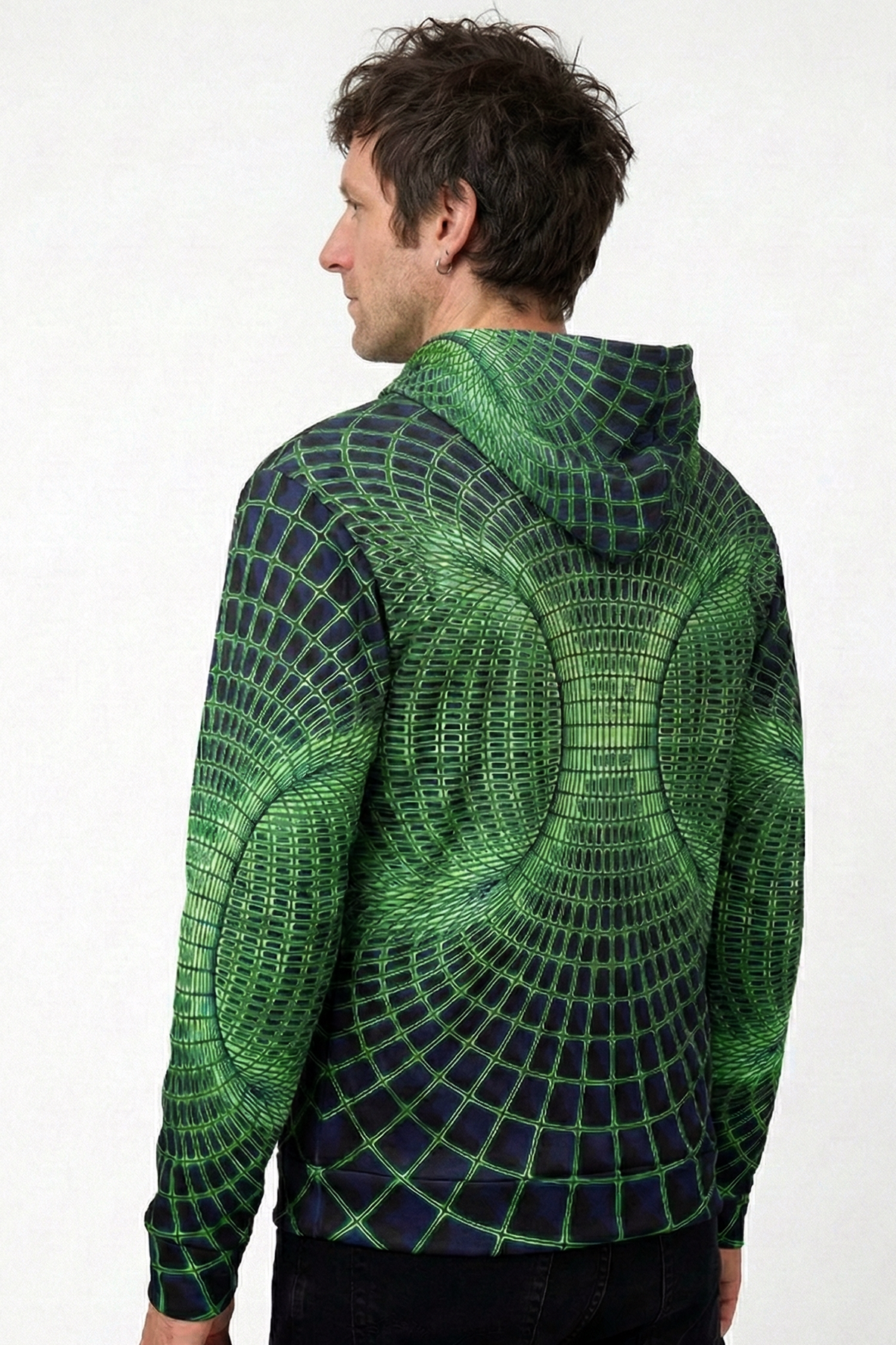 Hooded Zip Jacket : Midnite Vortex - Space Tribe