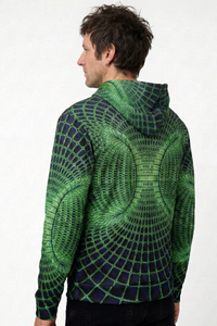 Hooded Zip Jacket : Midnite Vortex - Space Tribe
