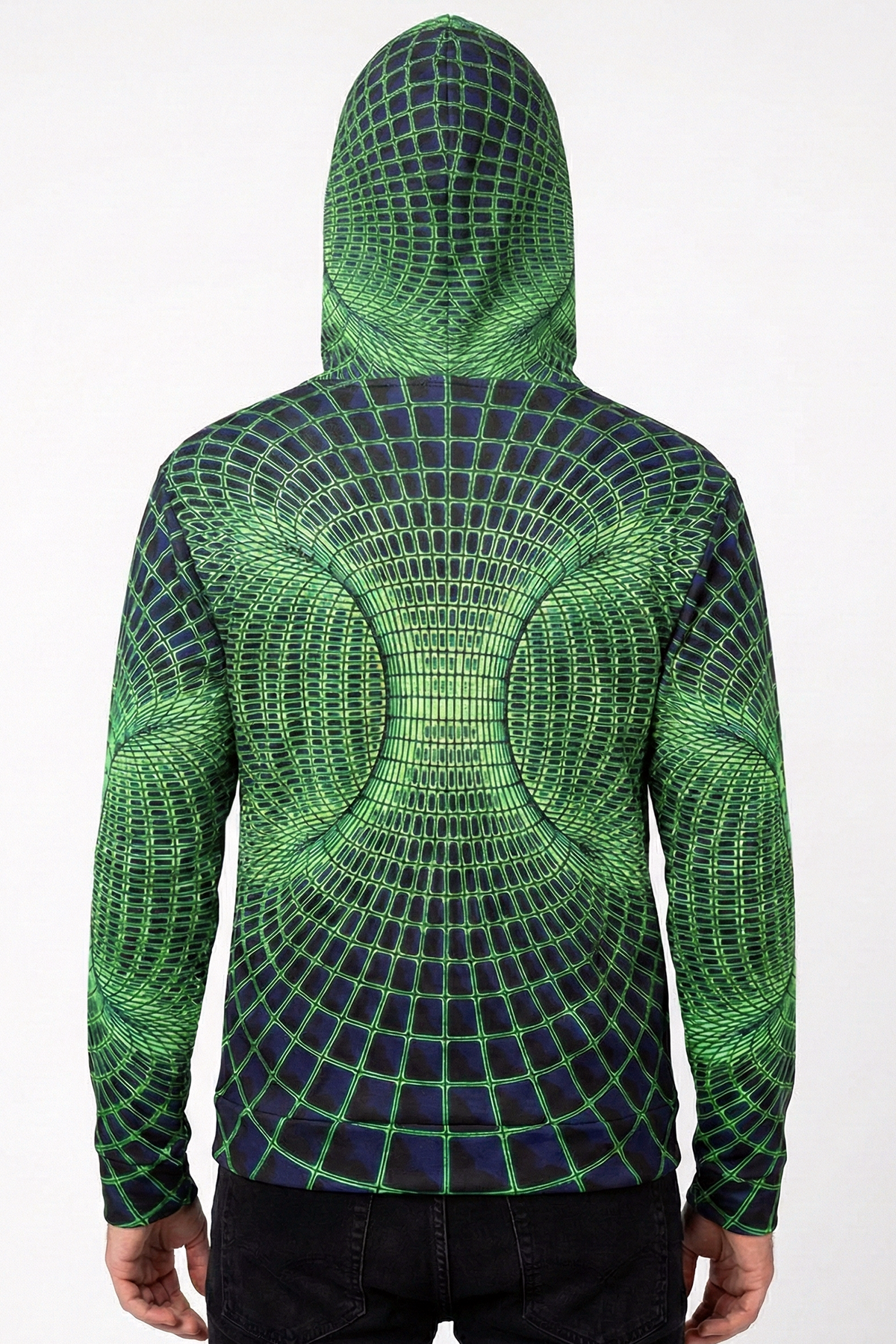Hooded Zip Jacket : Midnite Vortex - Space Tribe