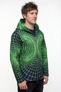 Hooded Zip Jacket : Midnite Vortex - Space Tribe