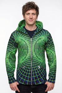 Hooded Zip Jacket : Midnite Vortex - Space Tribe