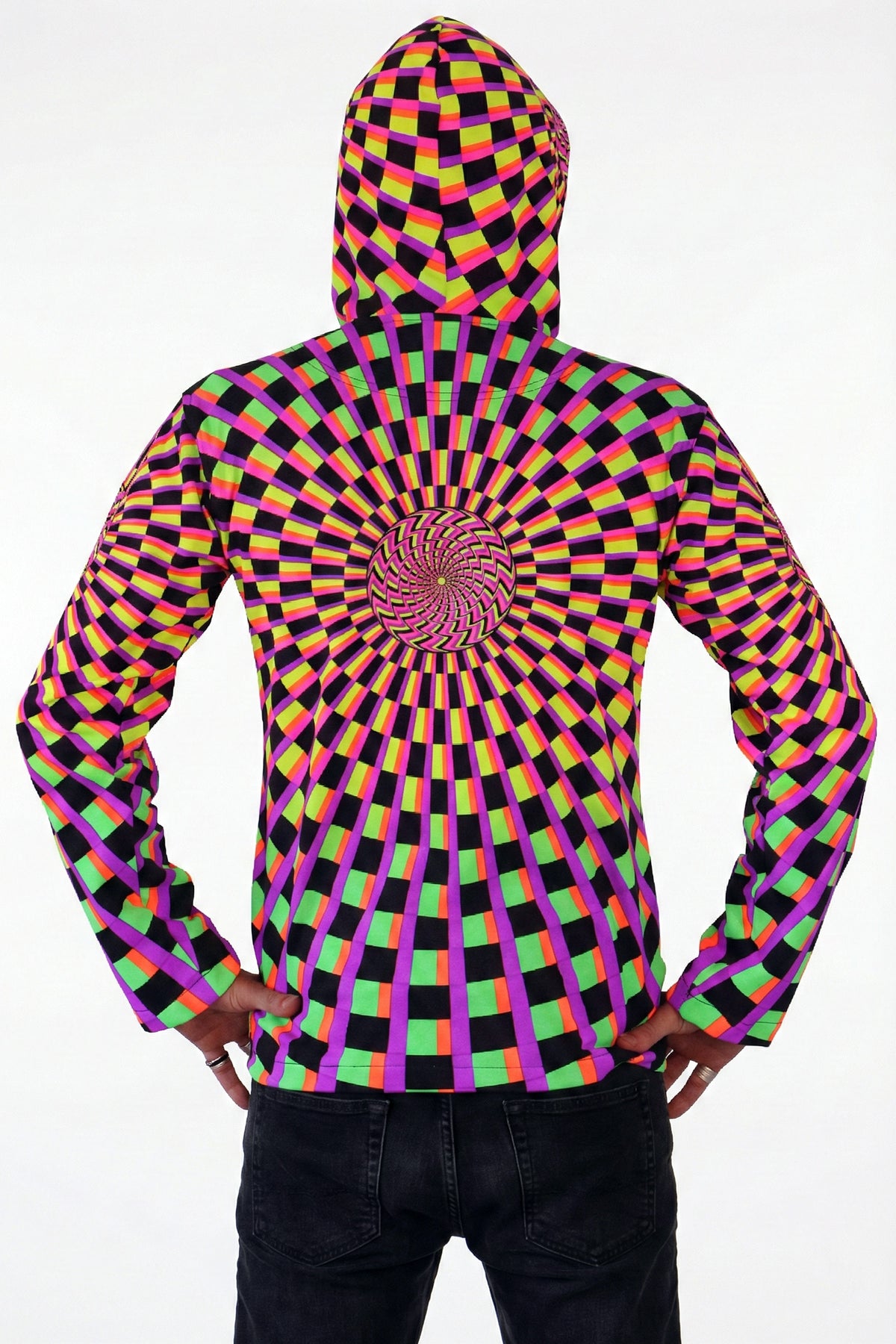 Hooded Zip Jacket : Rainbow Vertigo