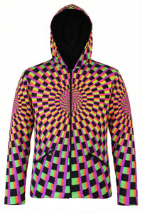 Hooded Zip Jacket : Rainbow Vertigo