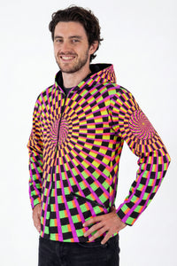 Hooded Zip Jacket : Rainbow Vertigo