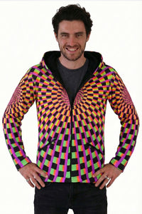 Hooded Zip Jacket : Rainbow Vertigo