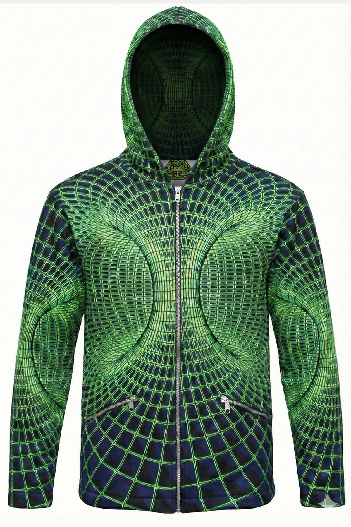 Hooded Zip Jacket : Midnite Vortex - Space Tribe