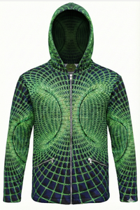 Hooded Zip Jacket : Midnite Vortex - Space Tribe
