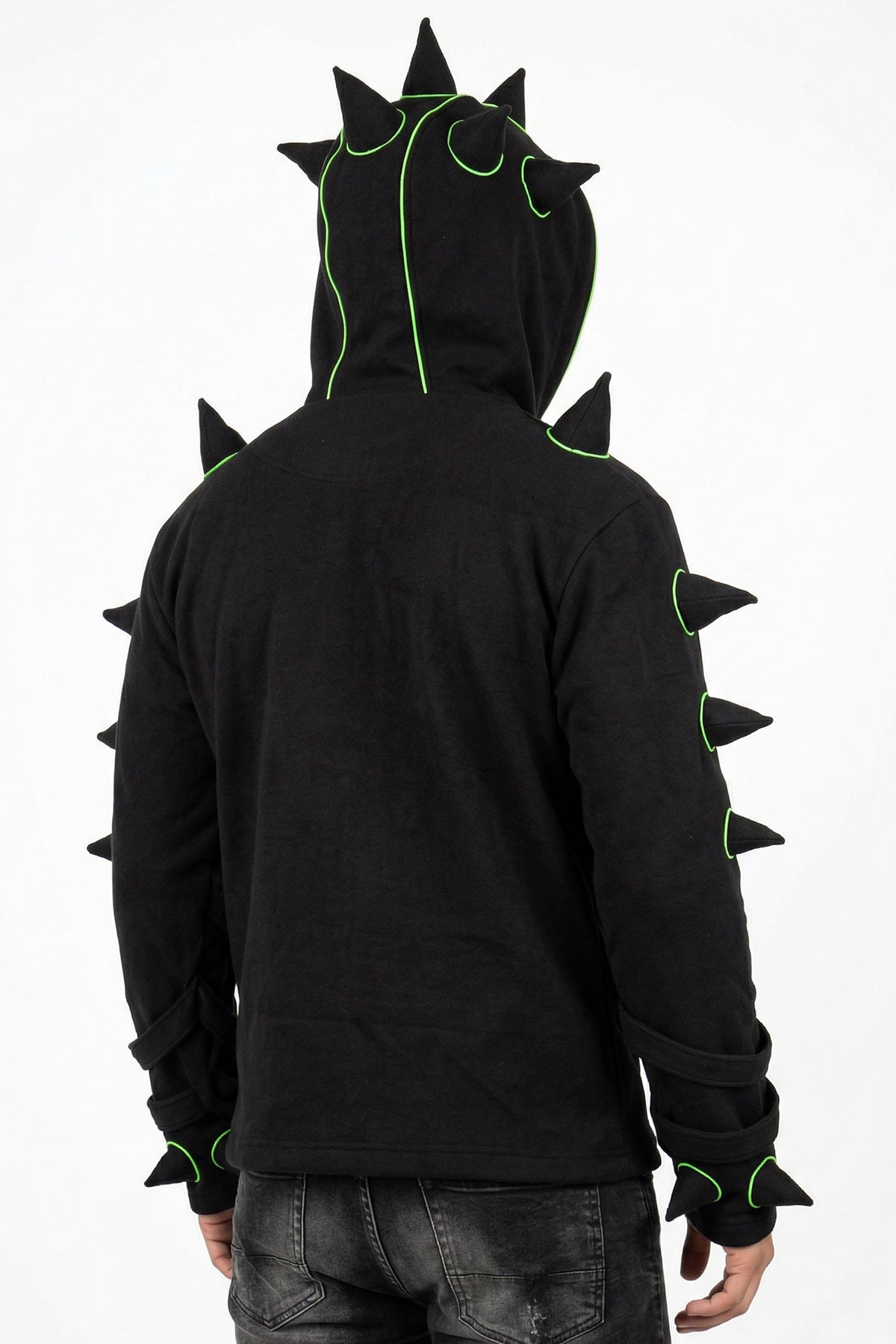 Spikey Urchin Jacket : Black + UV Lime