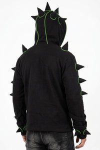 Spikey Urchin Jacket : Black + UV Lime
