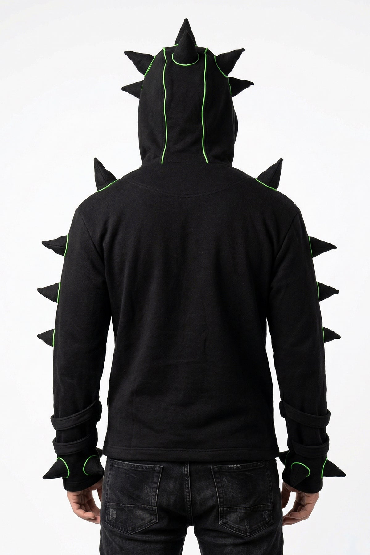 Spikey Urchin Jacket : Black + UV Lime