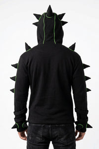 Spikey Urchin Jacket : Black + UV Lime