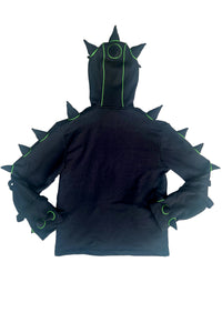 Spikey Urchin Jacket : Black + UV Lime