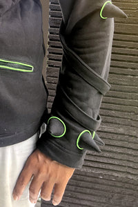 Spikey Urchin Jacket : Black + UV Lime