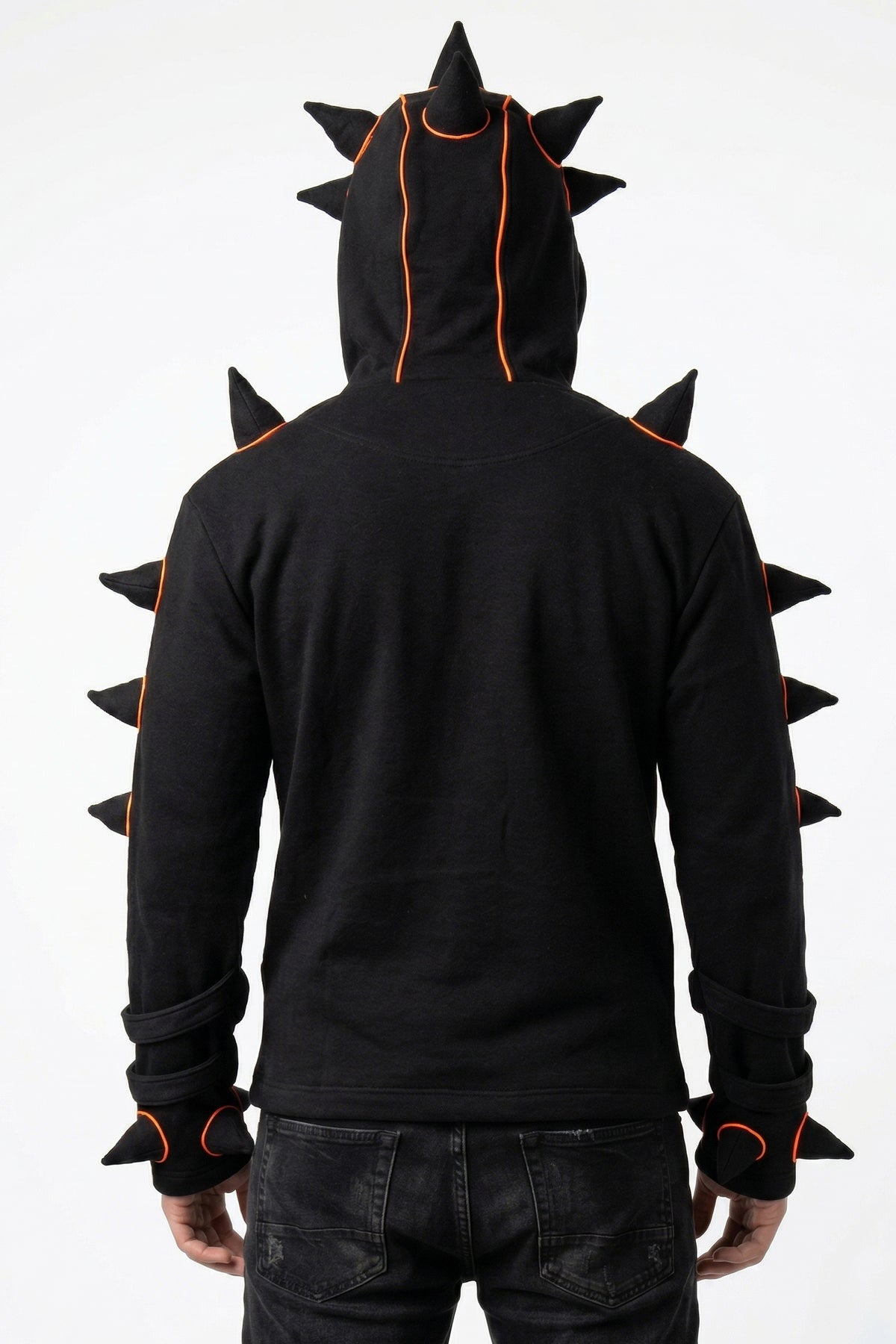 Spikey Urchin Jacket : Black + UV Orange