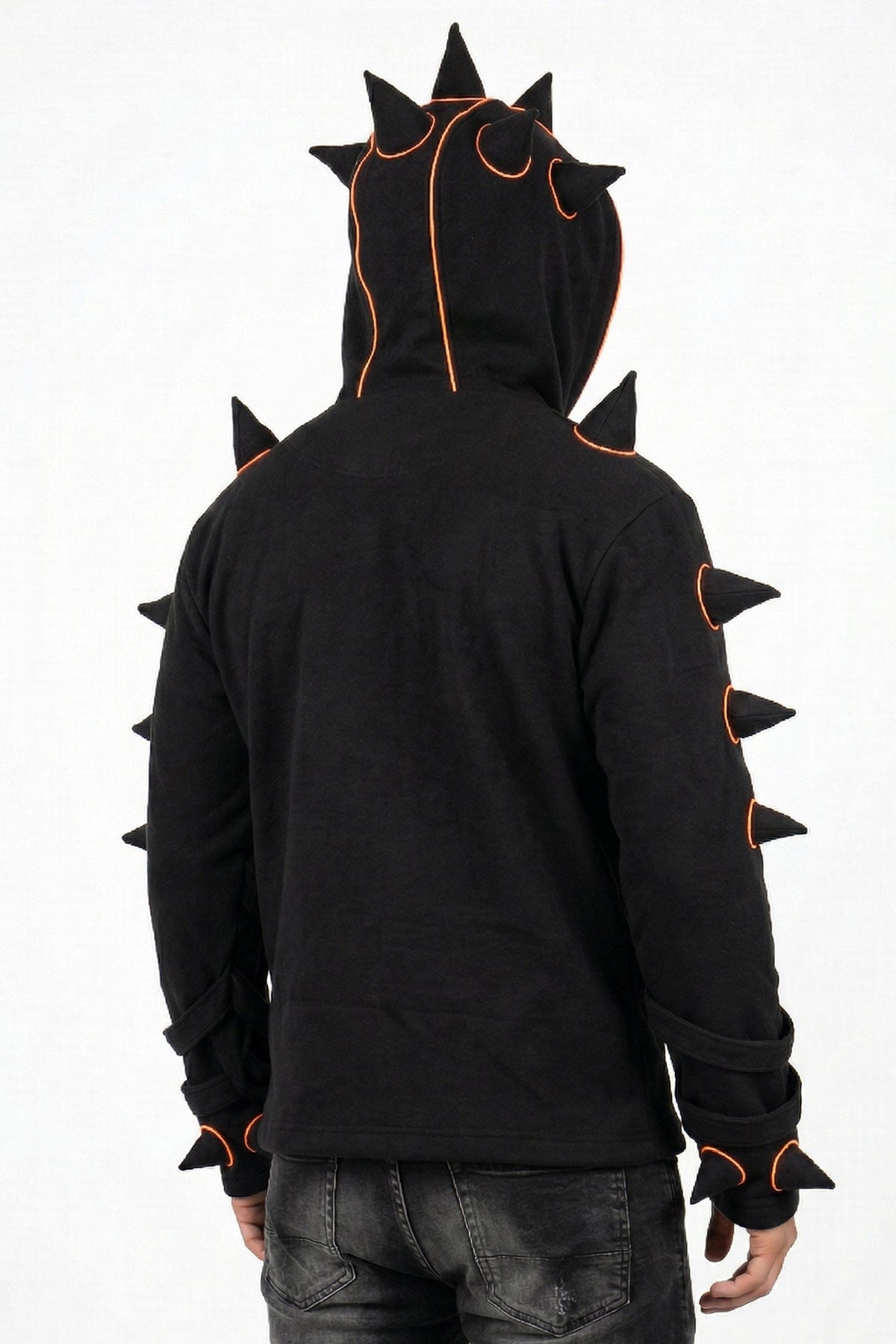 Spikey Urchin Jacket : Black + UV Orange