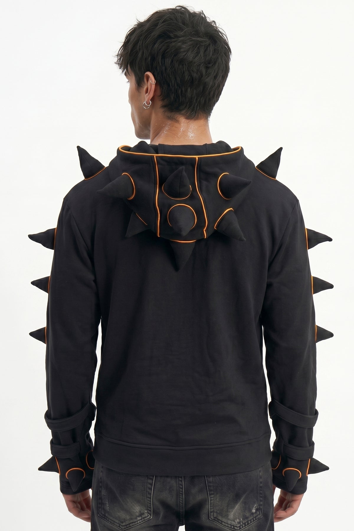 Spikey Urchin Jacket : Black + UV Orange