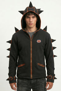 Spikey Urchin Jacket : Black + UV Orange