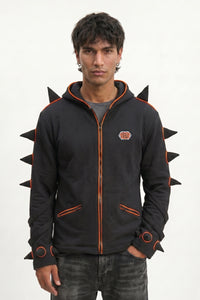 Spikey Urchin Jacket : Black + UV Orange