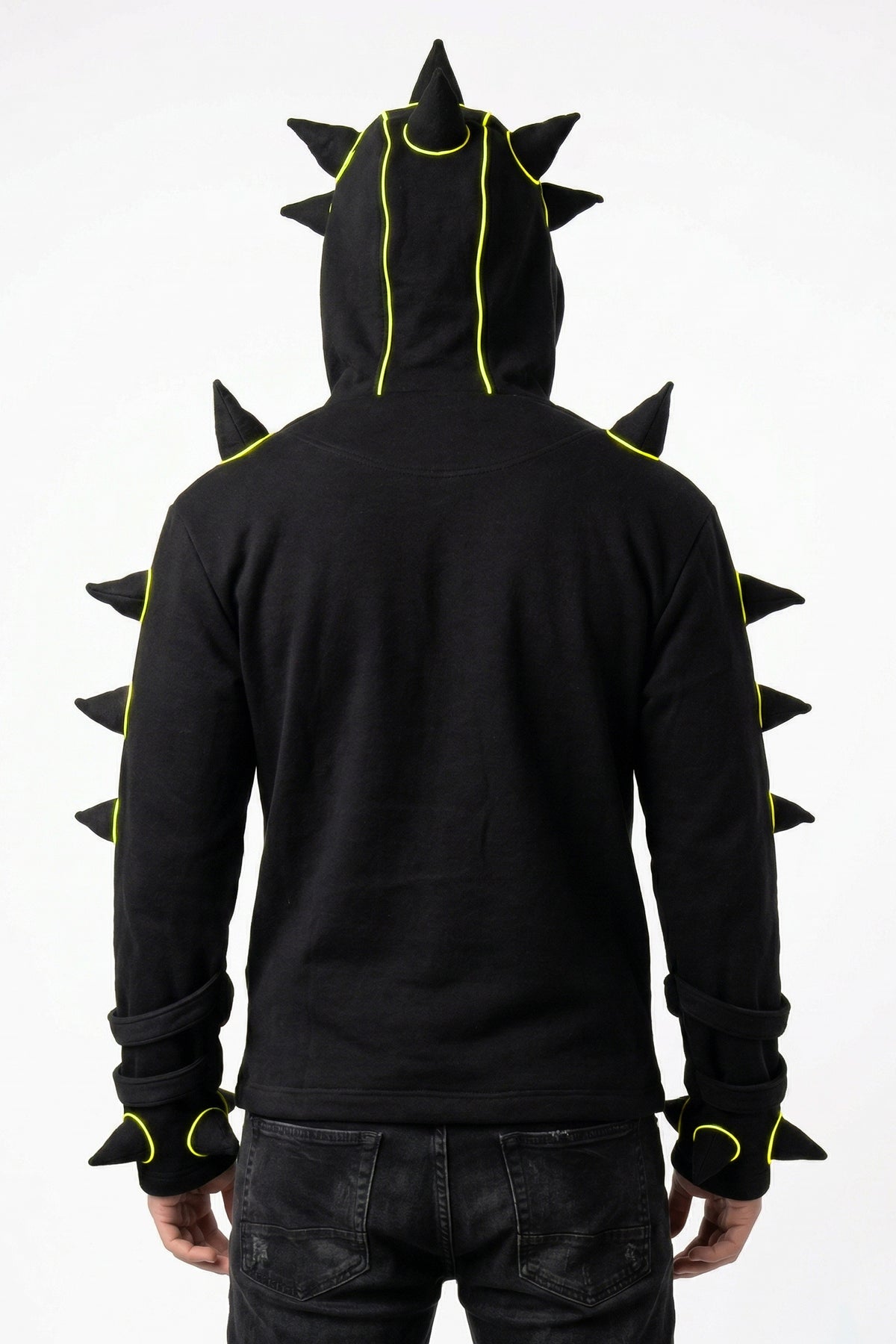 Spikey Urchin Jacket : Black + UV Yellow