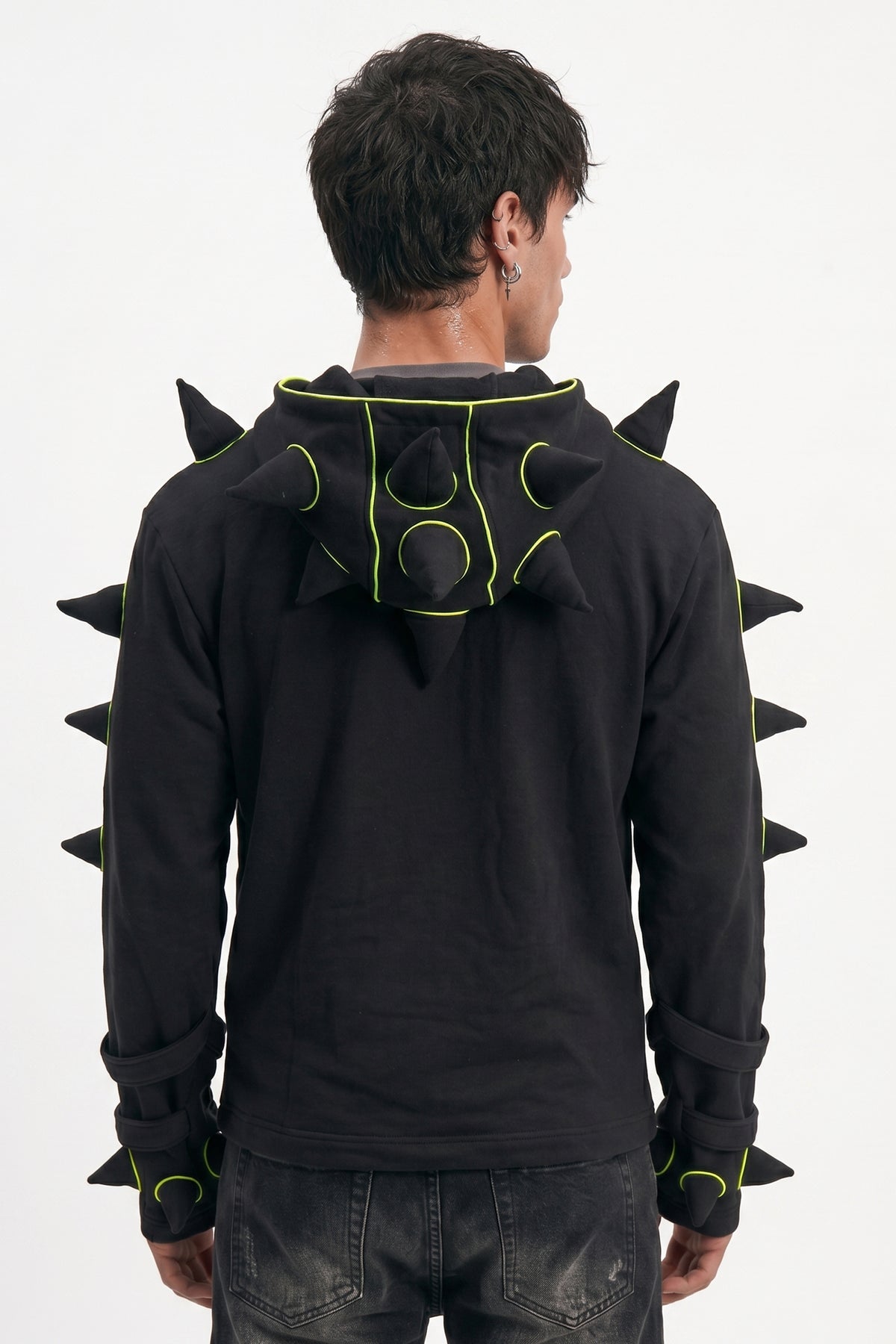 Spikey Urchin Jacket : Black + UV Yellow