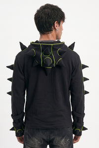 Spikey Urchin Jacket : Black + UV Yellow