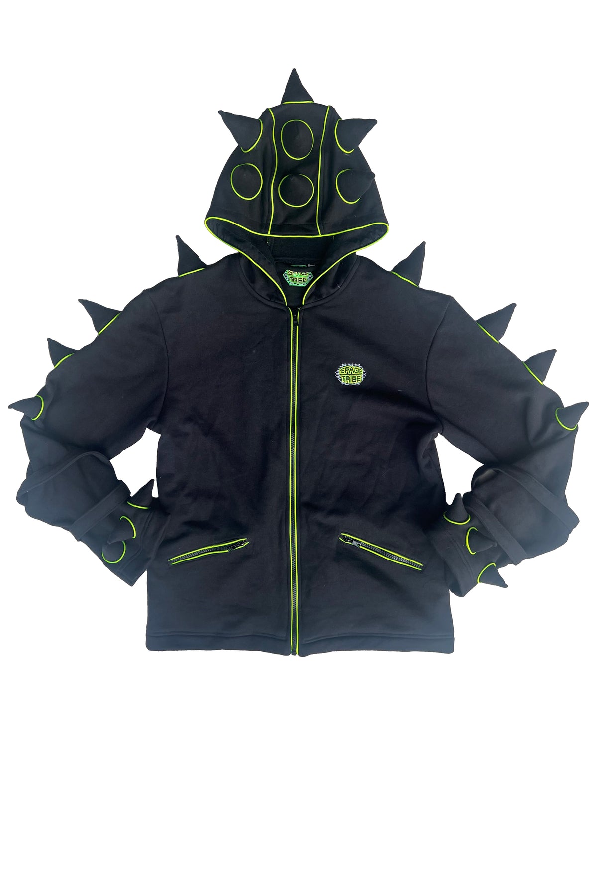 Spikey Urchin Jacket : Black + UV Yellow