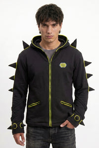 Spikey Urchin Jacket : Black + UV Yellow