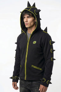 Spikey Urchin Jacket : Black + UV Yellow