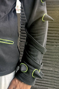 Spikey Urchin Jacket : Black + UV Yellow
