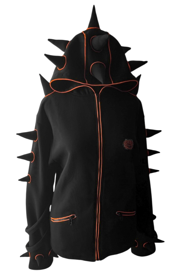 Spikey Urchin Jacket : Black + UV Orange