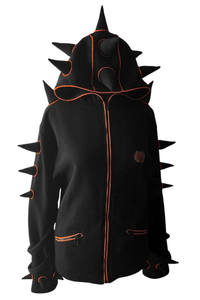Spikey Urchin Jacket : Black + UV Orange