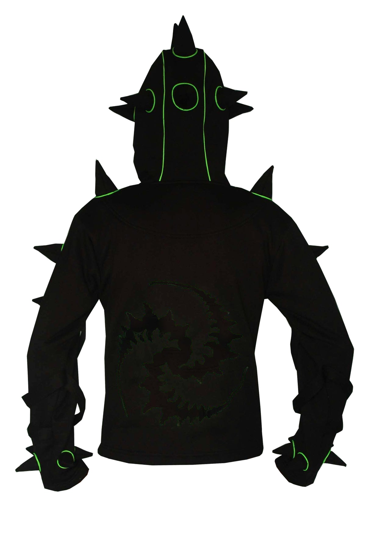 Spikey Urchin Jacket : Black + UV Lime