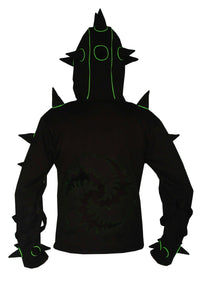Spikey Urchin Jacket : Black + UV Lime