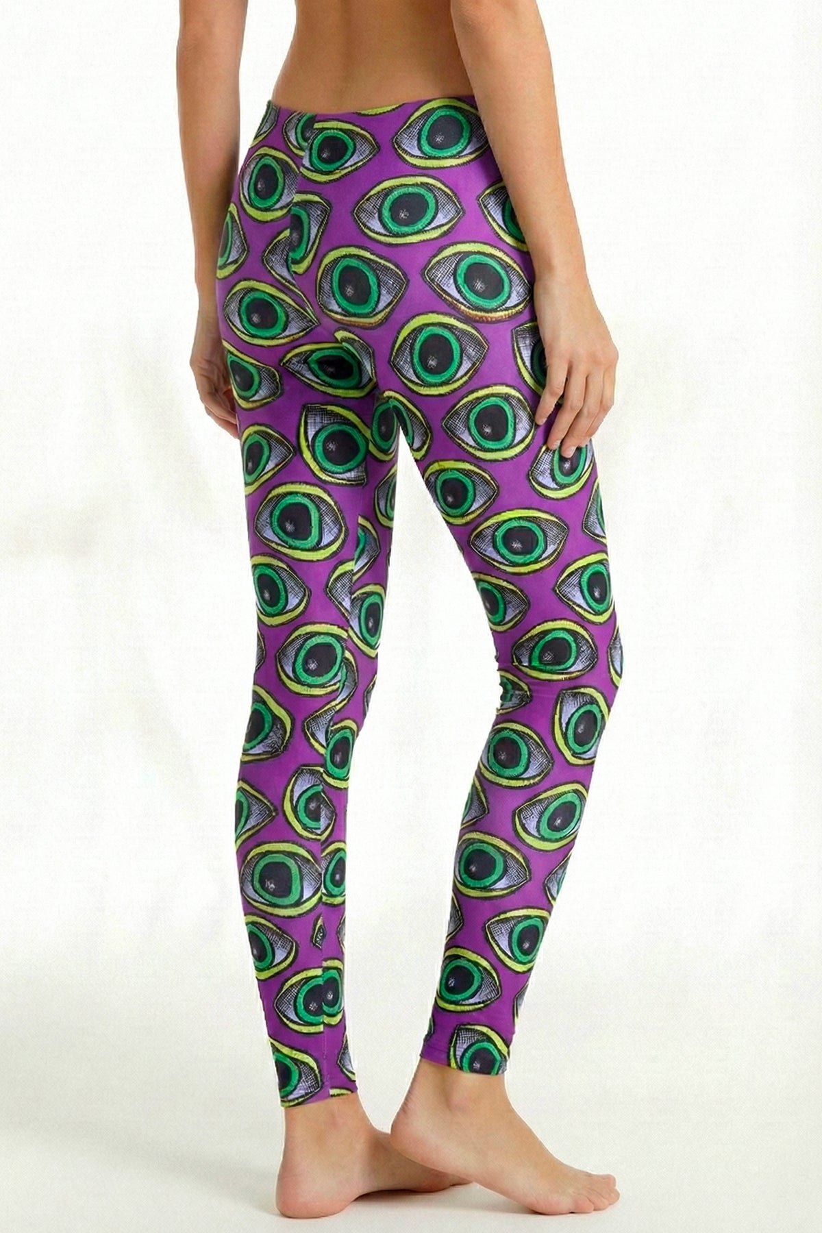 Wide waistband Leggings : Purple Eyes
