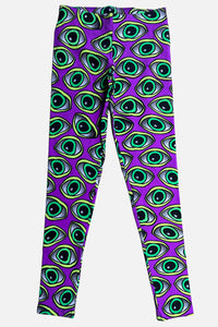 Wide waistband Leggings : Purple Eyes